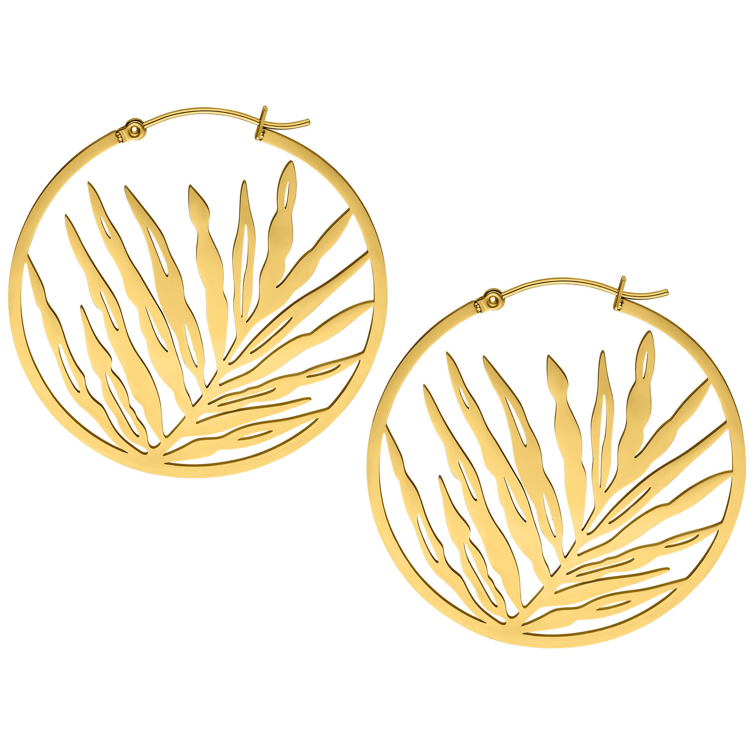 Noble Leaf Hoops