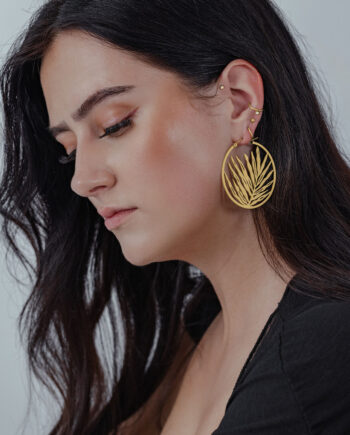 Noble Leaf Hoops