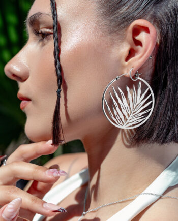Noble Leaf Hoops