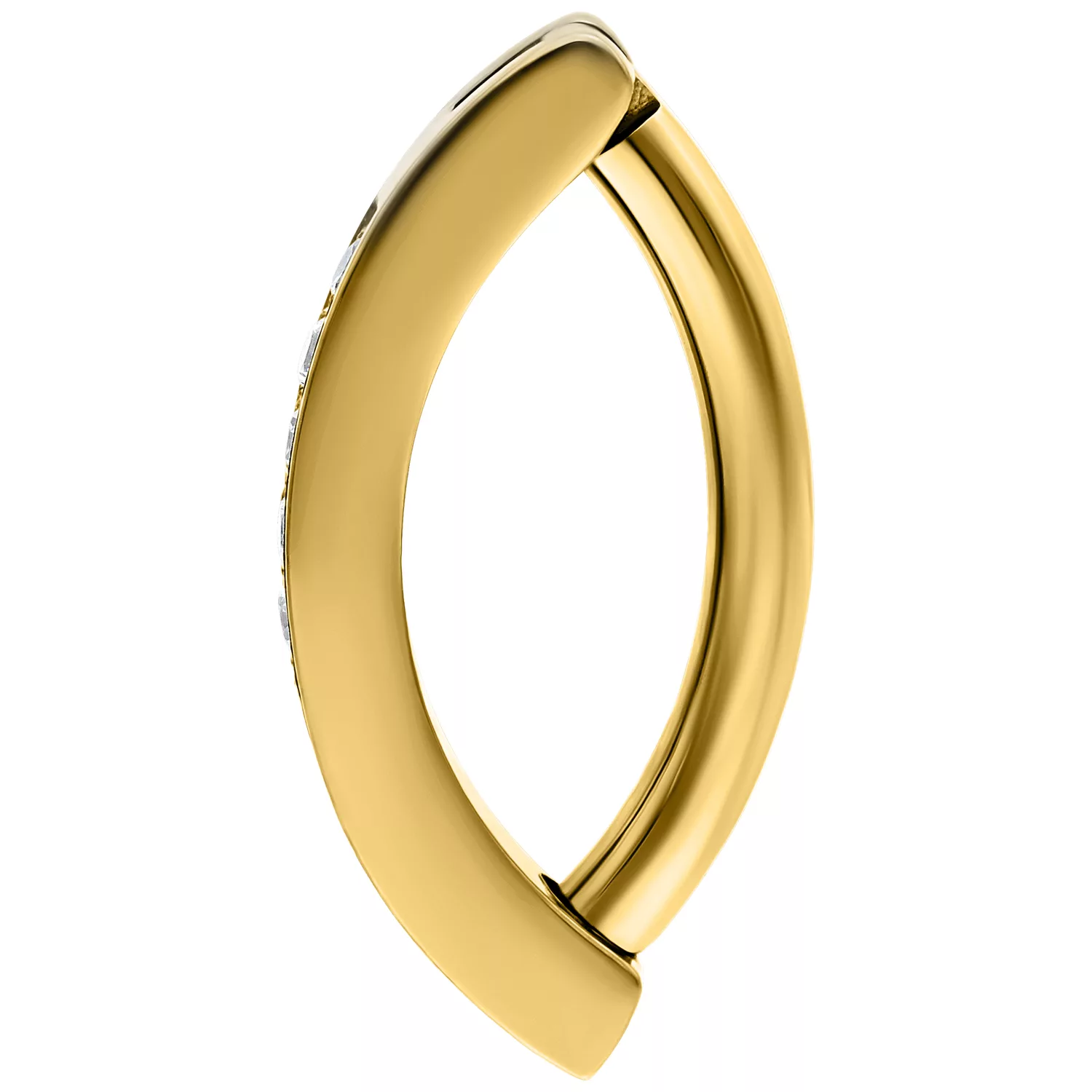 Titanium Gold Crystal Navel Clicker