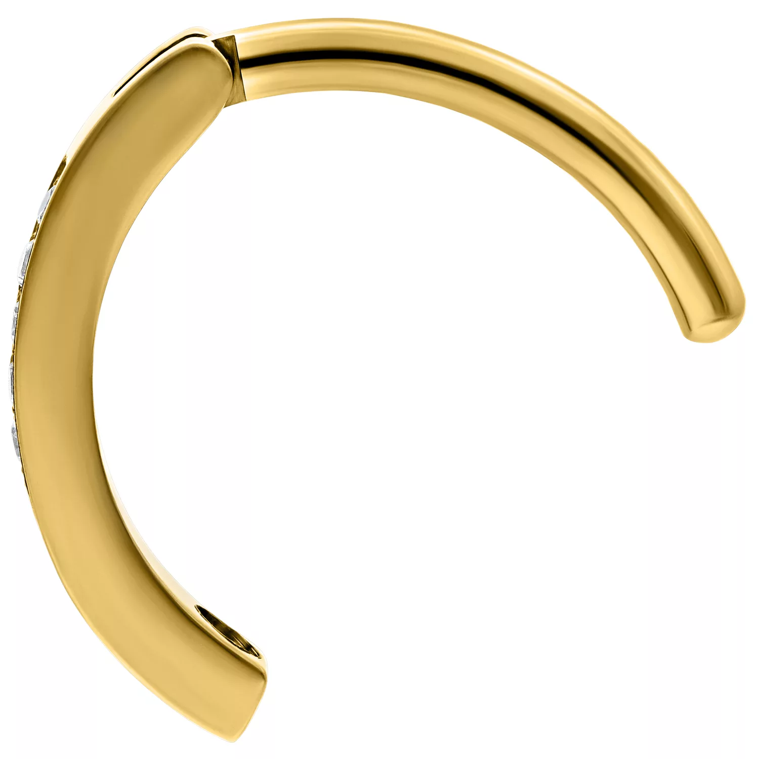 Titanium Gold Crystal Navel Clicker