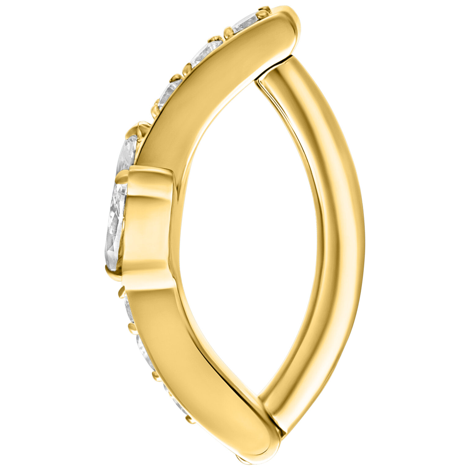 Titanium Gold Lotus Navel Clicker