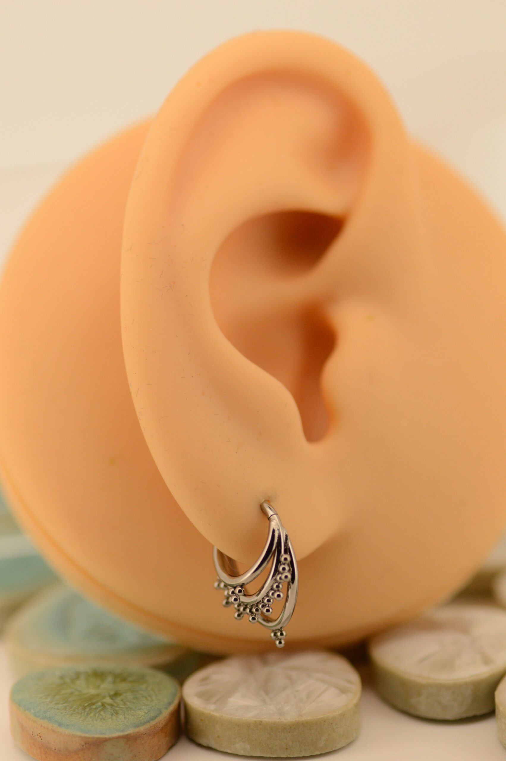 Beaded Titanium Triple Clicker