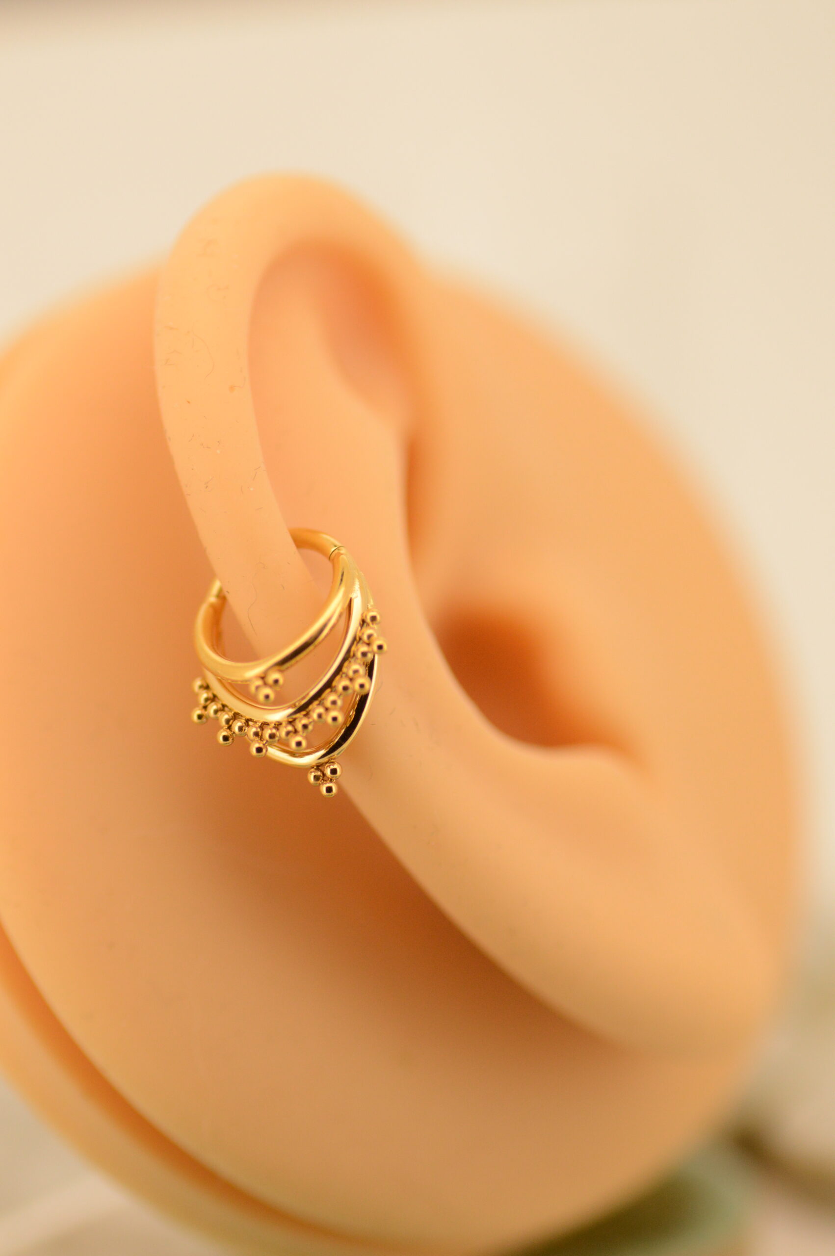 Beaded Titanium Triple Clicker