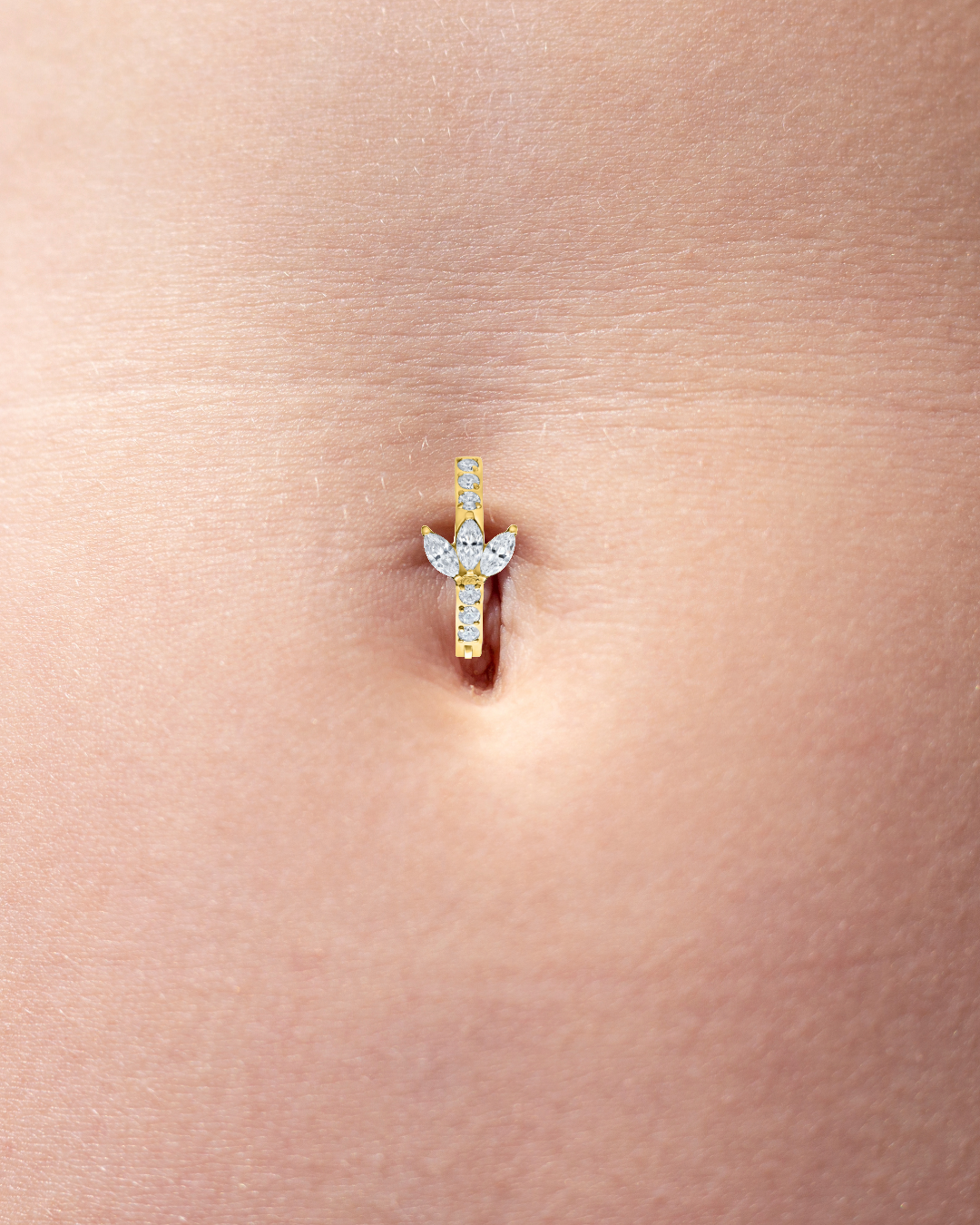 Titanium Gold Lotus Navel Clicker