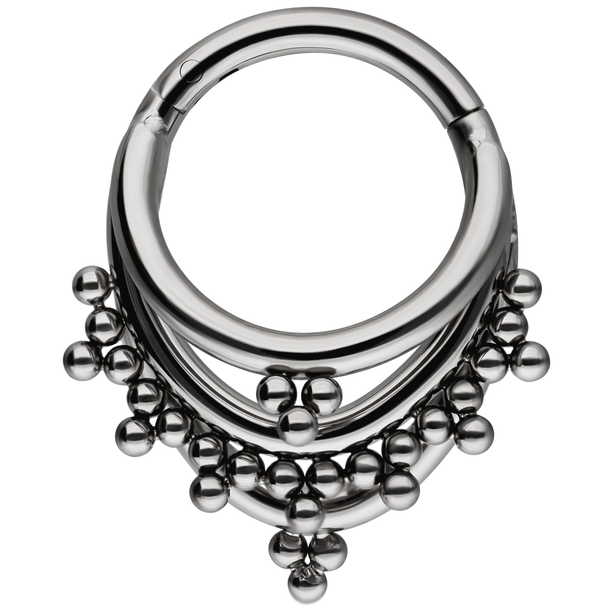 Beaded Titanium Triple Clicker