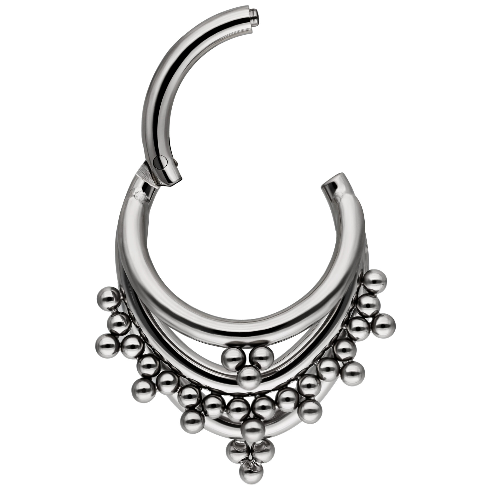 Beaded Titanium Triple Clicker